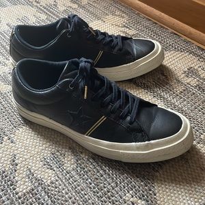 converse all star low leather almost black rose gold
